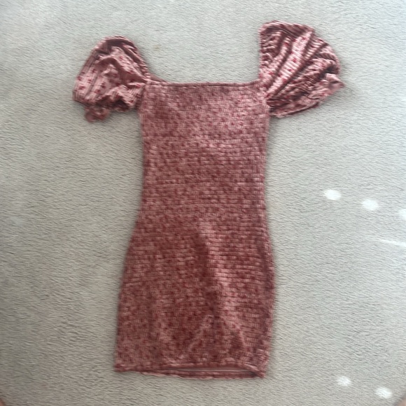 Lulus Pink Velvet Floral Dress - Picture 3 of 3